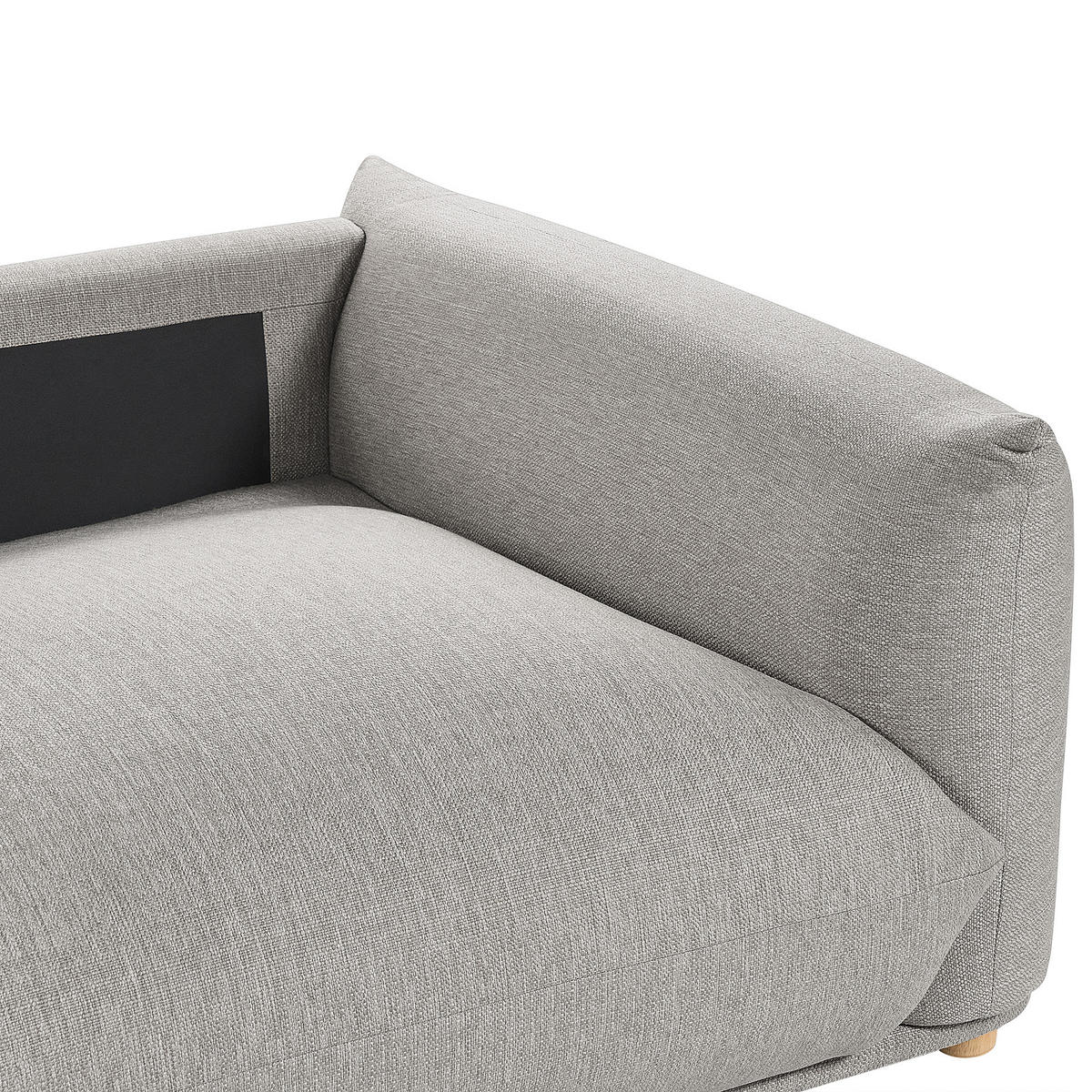 3-SITZER-SOFA hellgrau mit Kissen Luvos - Hellbraun/Grau, Textil (220/75/104cm) - Beliani