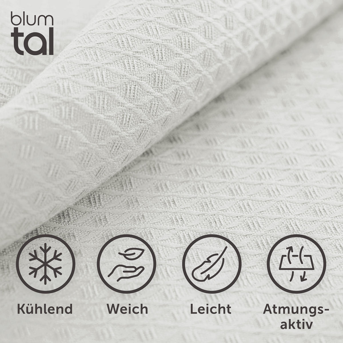 KÜHLDECKE Bambus Viskose 150x200 cm, Hellgrau - Hellgrau, Textil (150/200cm) - Blumtal