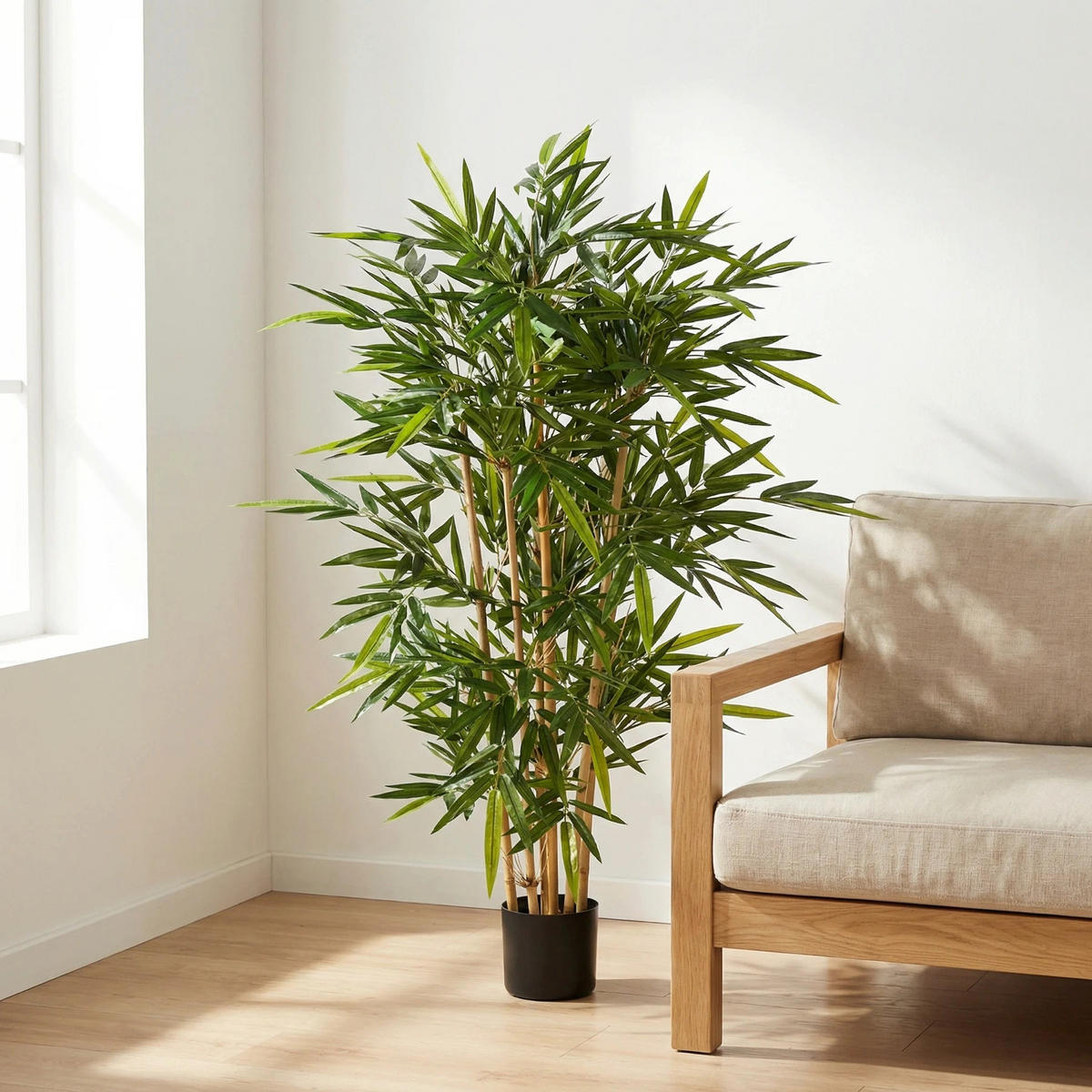 KUNSTBAUM Künstlicher Bambus - Melina 120 cm - Grün, Kunststoff (120cm) - aplanta