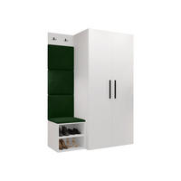 MOBILIER PENTRU HOL Medi IV - alb/verde, material plastic/compozit lemnos (80/191/50cm) - MIRJAN24