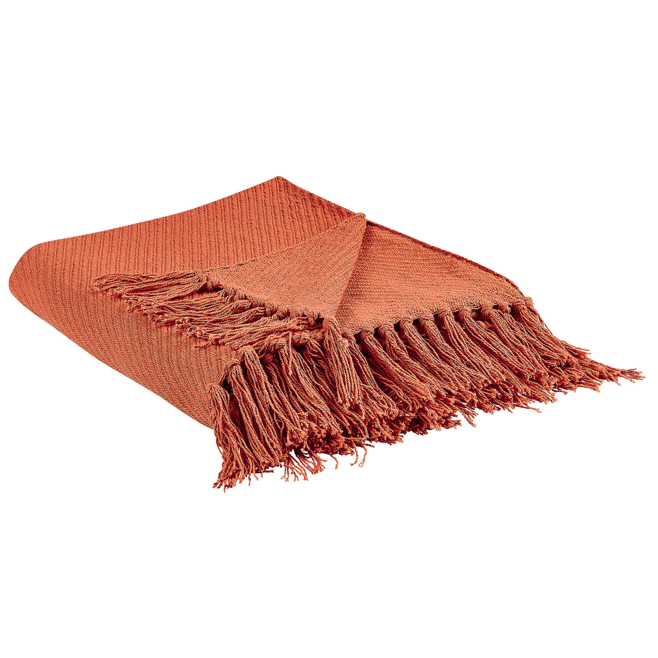 DECKE Rot Yarsa 125/150 cm - Rot, Naturmaterialen/Textil (125/150cm) - Beliani