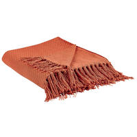 DECKE Rot Yarsa 125/150 cm - Rot, Naturmaterialen/Textil (125/150cm) - Beliani