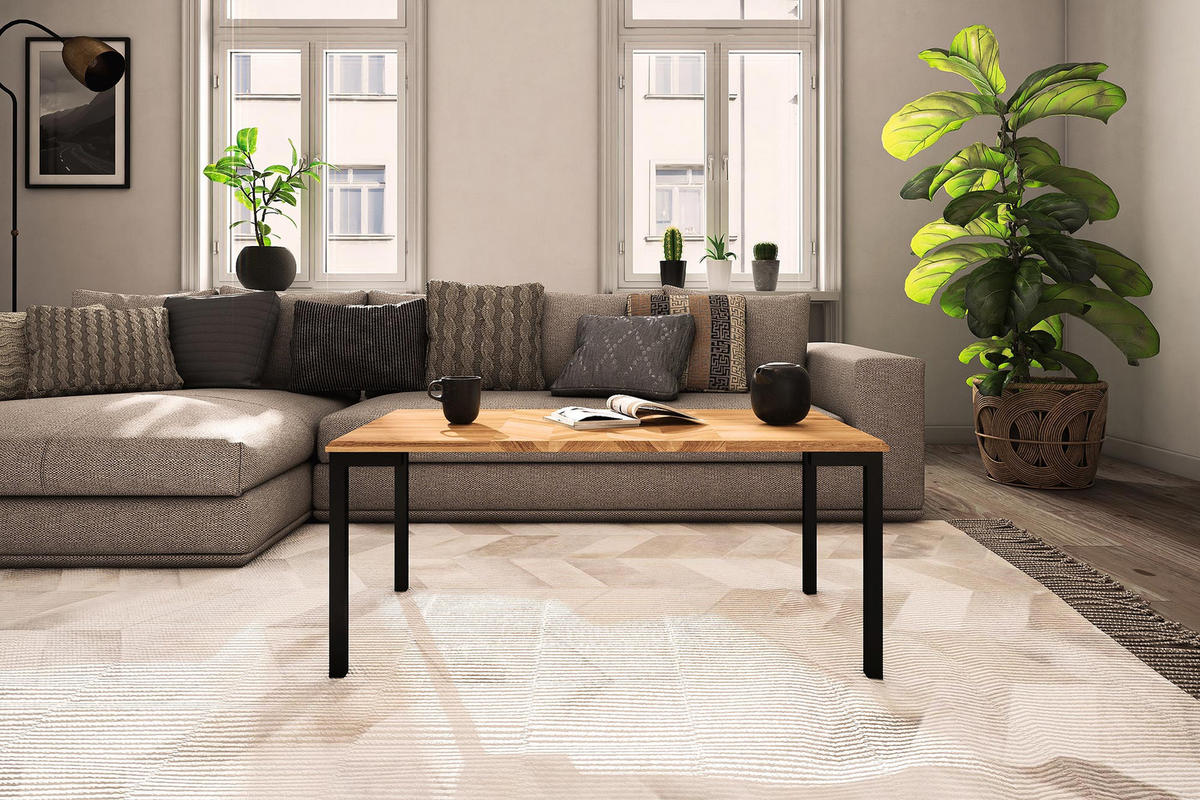 KAFFEETISCH LEON 80x60 Wildeiche - Wildeiche, Holz (60/80/48cm) - byoak