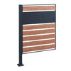MÜLLTONNENBOX-ELEMENT Uusikaupunki - Anthrazit/Braun, Metall (83/120/11cm) - [en.casa]