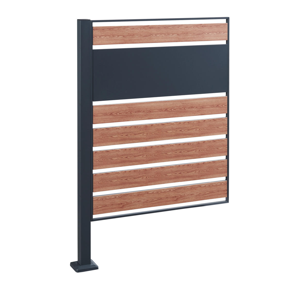 MÜLLTONNENBOX-ELEMENT Uusikaupunki - Anthrazit/Braun, Metall (83/120/11cm) - [en.casa]