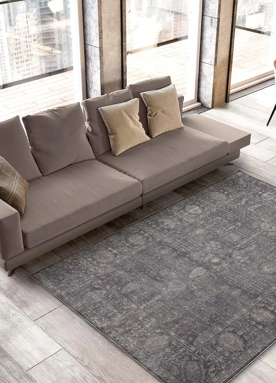 WEBTEPPICH Grau Lara New 160/230 cm - Grau, Textil (160/230cm) - Atticgo