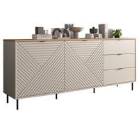 SIDEBOARD Kaschmir, Evoke Eiche 184 x 95 cm, Kommode mit viel Stauraum - Kaschmir/Eichefarben, Holzwerkstoff/Metall (184/75/40cm) - Inn.Furn