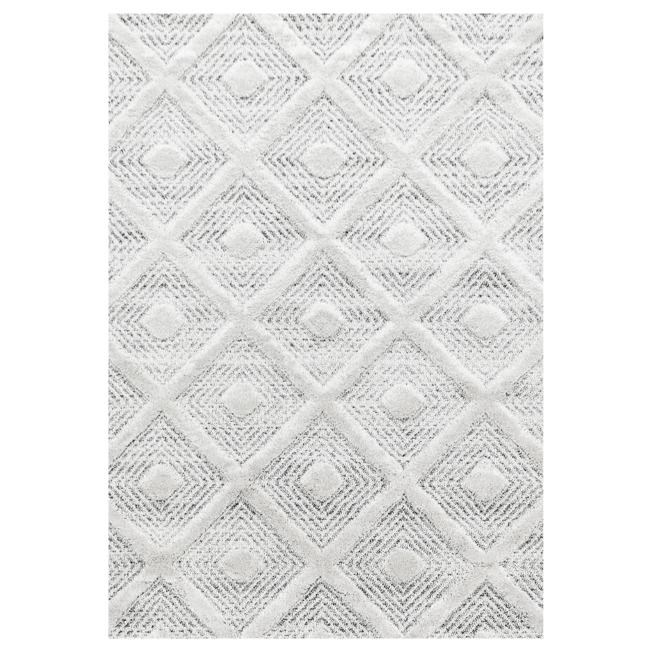 TEPPICH Esszimmer 3D Grafisch Elegant Waschbar Wohnzimmer Schadstoffgeprüft Grau 160x230 cm – EISACK - Grau, Textil (230/160cm) - KADIMA DESIGN