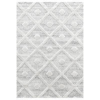 TEPPICH Wohnzimmer 3D Geometrisch Modern Waschbar OEKO-TEX Grau 120x170 cm Schadstoffgeprüft – EISACK - Grau, Textil (170/120cm) - KADIMA DESIGN
