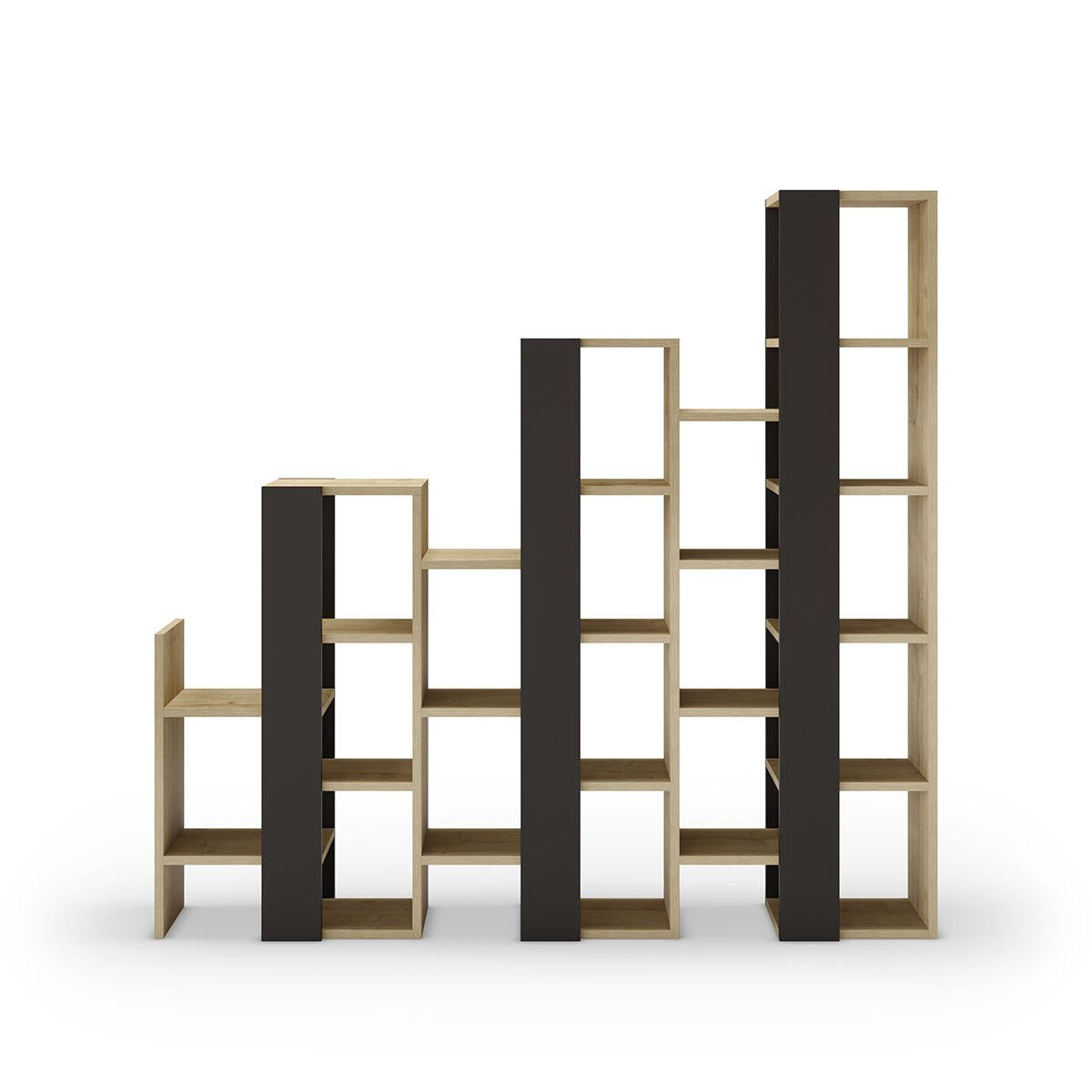 REGAL Trenner Anissa - H151 cm - Eiche Artisan/Grau, Holzwerkstoff (29/151/158cm) - Calicosy