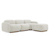 ECKSOFA Beidseitig Strukturstoff Stoff Beige - Beige/Creme, Holz/Textil (270/190cm) - Makamii