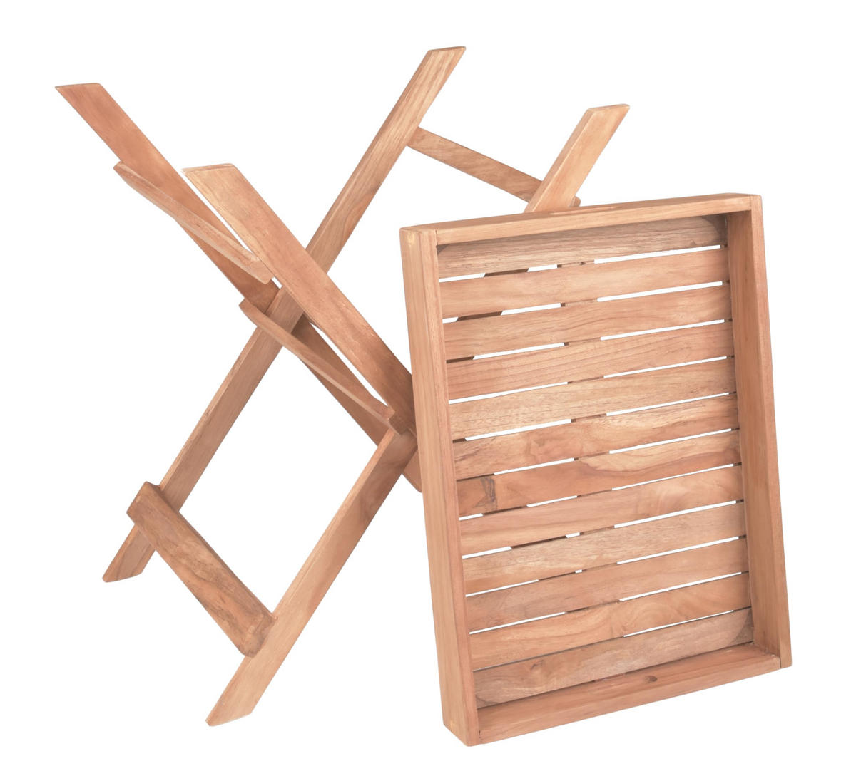 BALKONTISCH Nikita klappbar Tabletttisch - Teakfarben, Holz (29/39/50cm) - DELUKE