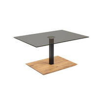FUNKTIONSTISCH Celestine 90x60x47 höhenverstellbar Schwarz/Parsol - Grau, Glas (90/60/47cm) - 58aufmkessel