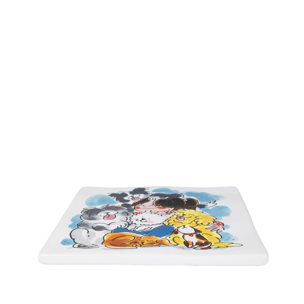 FLIESE Hunde in Bunt - 13cm - Multicolor, Keramik (13/0.5/13cm) - Blond Amsterdam