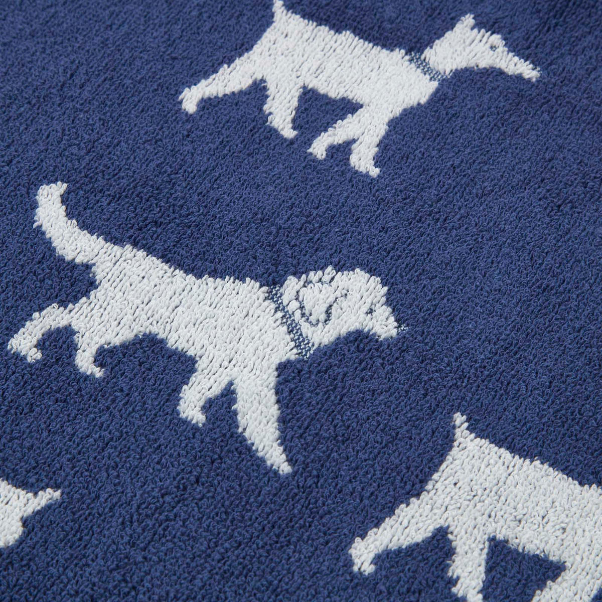 HANDTUCH Hunde blau - Dunkelblau, Textil (50/85cm) - Homescapes
