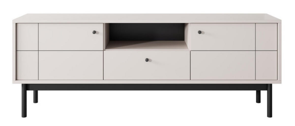 SCHRANK Kaschmir NATURE TV-Schrank - Beige, Holzwerkstoff (153.4/56.5/39cm) - Sepro Meble