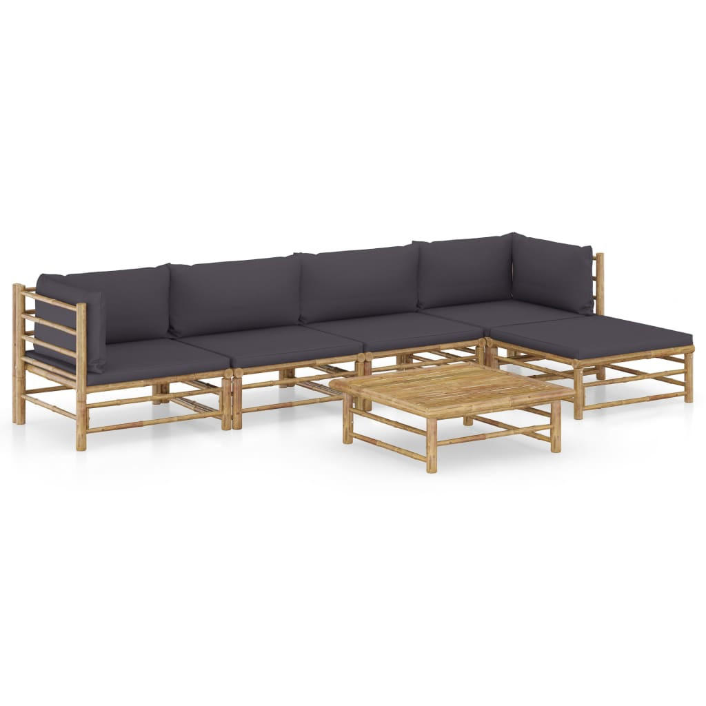 GARTENSET Renshaw 6-teilig - Grau, Naturmaterialien - Nettlife