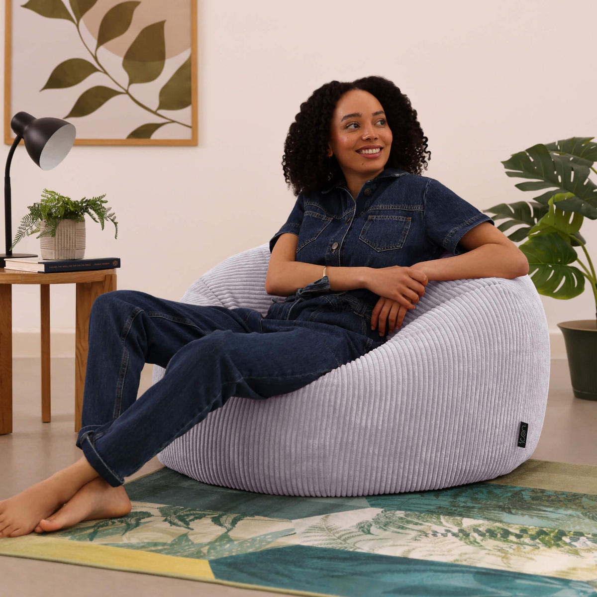 SITZSACK Klassisch Kingston, Cord - Lila/Flieder, Textil (85/50/85cm) - icon