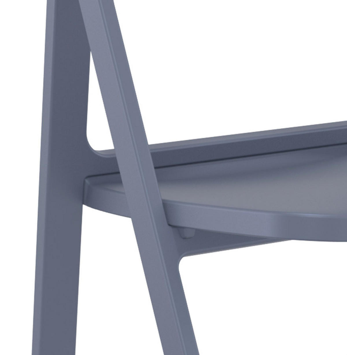 KLAPPSTUHL SLAG grau - Weiß, Kunststoff (48/45/48cm) - Légia Home