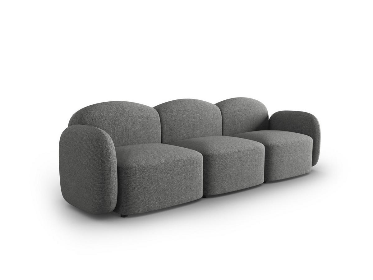 SOFA Blair aus Chenille-Stoff dunkelgrau mischung 3 Sitzplätze - Dunkelgrau, Textil (87/80/272cm) - Micadoni