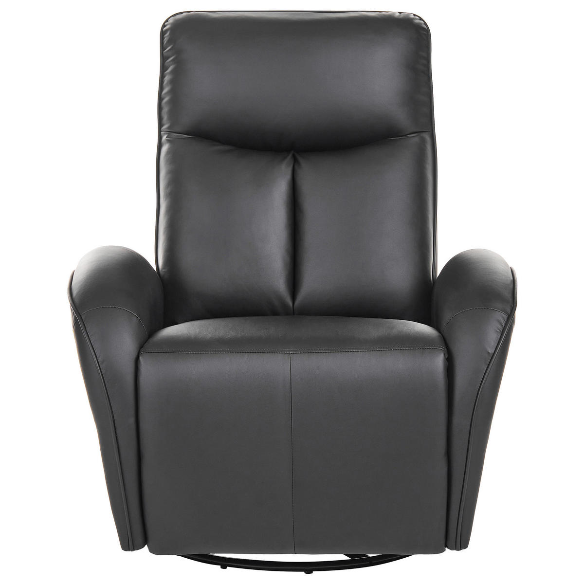 SCHAUKEL-FERNSEHSESSEL drehbar Kunstleder Schwarz Danae - Schwarz, Kunststoff/Metall (90/105/90cm) - Beliani