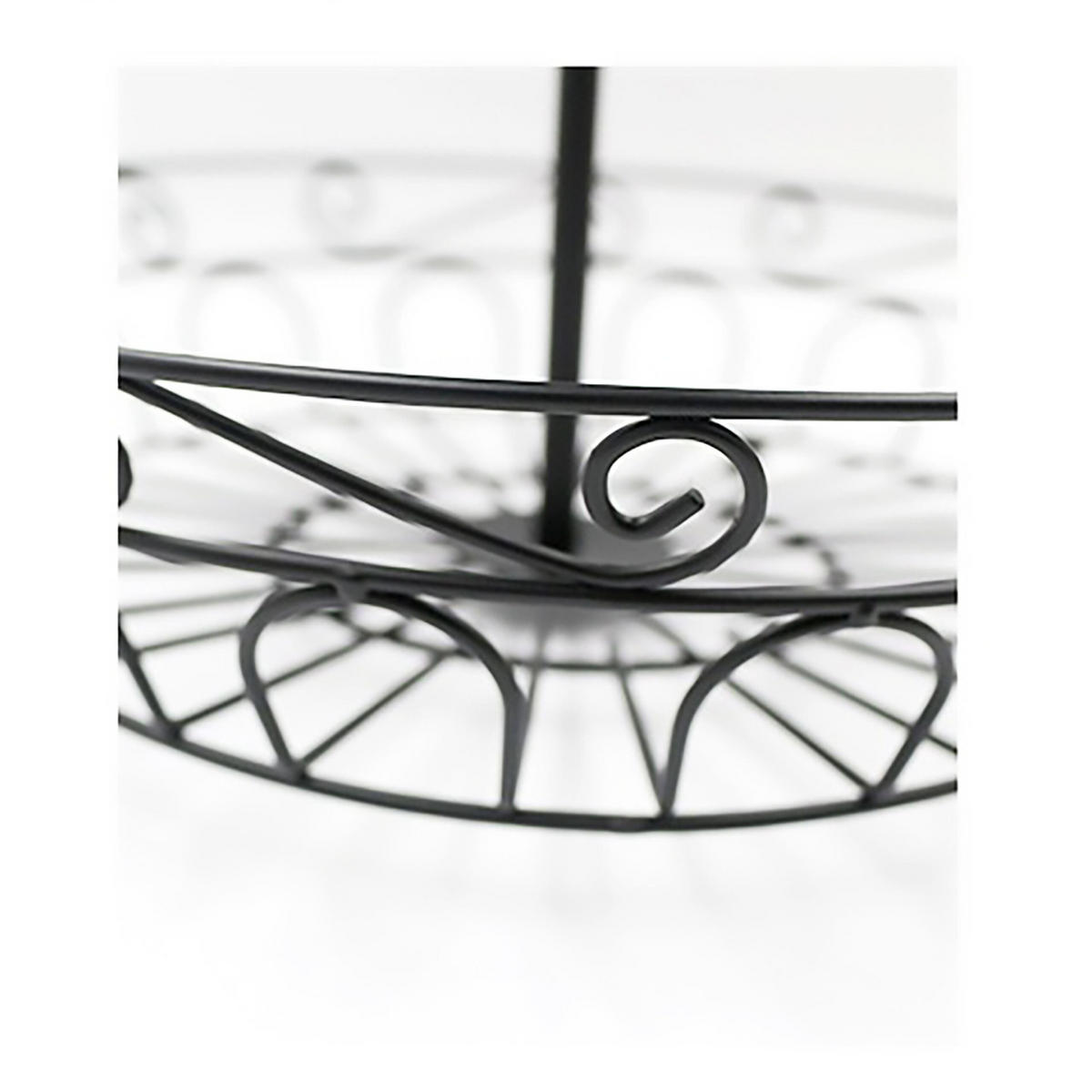 OBST-ETAGERE - Schwarz, Metall (31/30cm) - Relaxdays