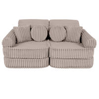 KINDERSOFA, Pocket Basic, Churros, Kieselbeige - Trüffeleichefarben, Textil (120/25/60cm) - MeowBaby