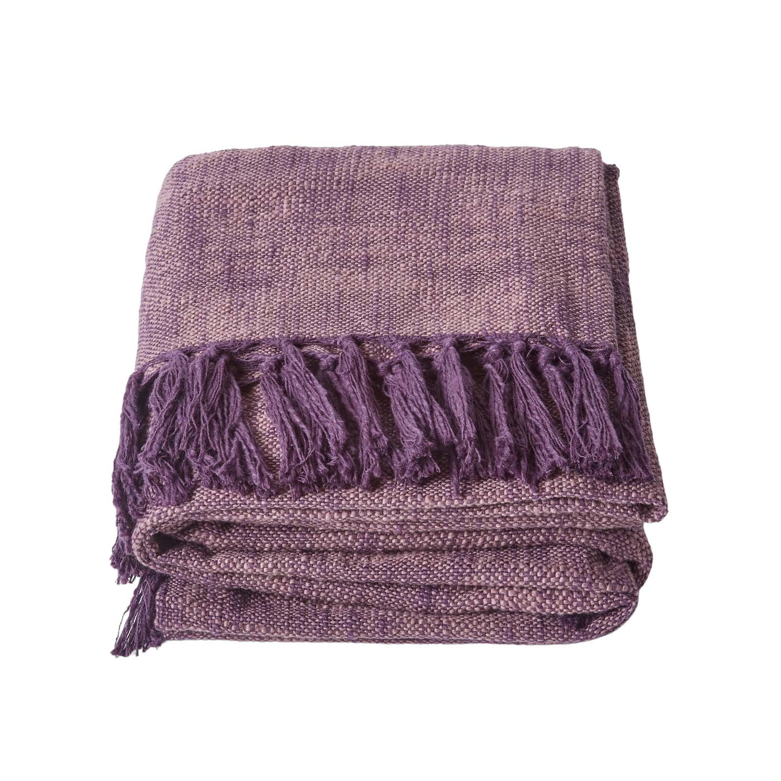 ÜBERWURF Nirvana Slub 225/255 cm, 100% Baumwolle - Lila, Textil (225/225cm) - Homescapes