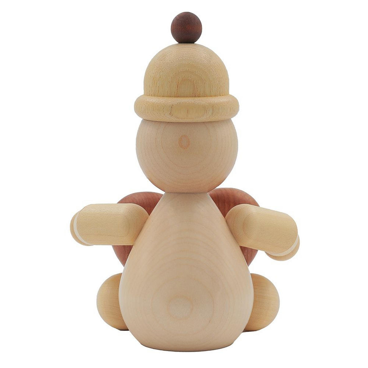 HOLZFIGUR Schneemann Junior mit Herz 14 cm - Multicolor, Holz (11/1/0.1cm)