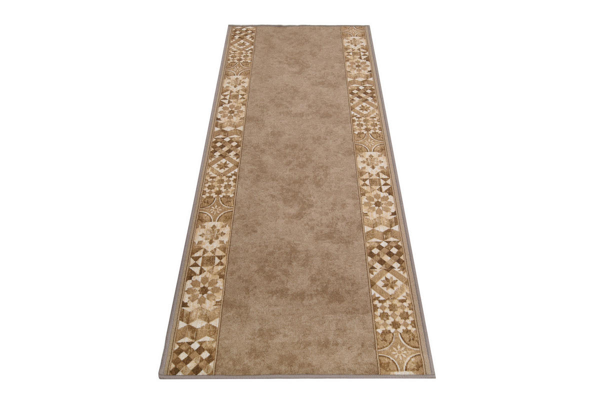 TEPPICHLÄUFER Anti-Rutsch Beige rutschfest Gummiunterlage 100/600 cm - Beige, Textil (100/600cm) - Tapiso