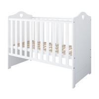 GITTERBETT Kleines Herz 2in1 mit Matratze - Weiß, Holzwerkstoff - kiki design