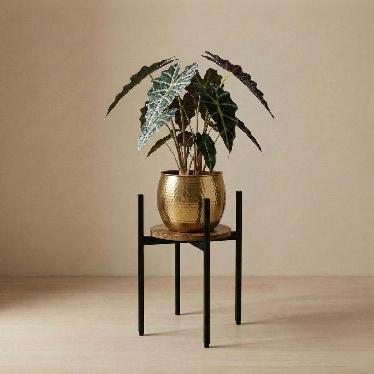 BLUMENSTÄNDER Lum 32/41 cm - Braun, Holzwerkstoff (32/41/32cm) - EDAXO