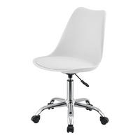 DREHSTUHL Atherton - Chromfarben/Weiß, Kunststoff/Textil (48/93/55cm) - [en.casa]