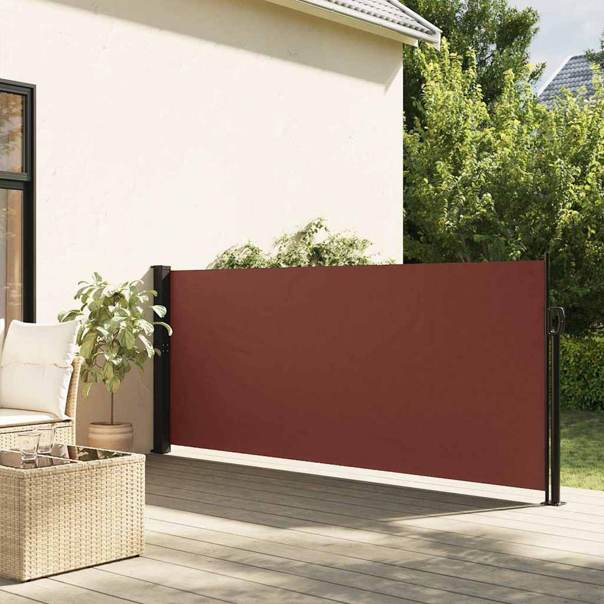 SEITENMARKISE Ausziehbar Braun 100x500 cm - Braun, Textil (500/100/500cm) - furnicato