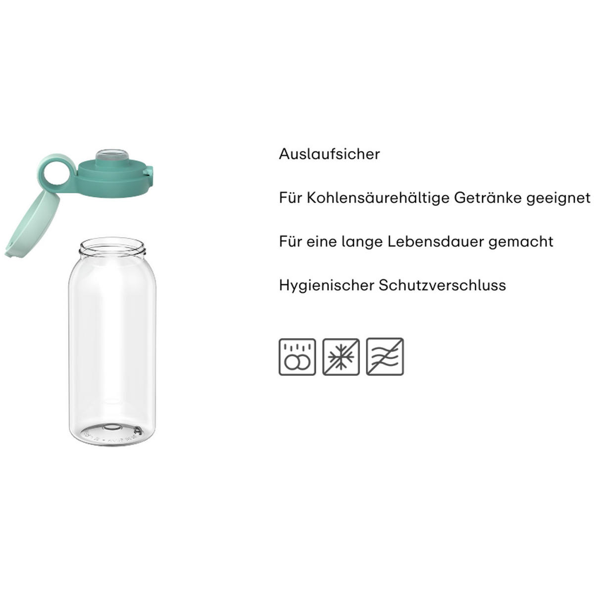 TRINKFLASCHE MIT KLAPPDECKEL Campus Cool Pink 600 ml - Rosa, Kunststoff (0.6L) - Mepal
