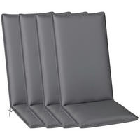 SESSELAUFLAGEN Dunkelgrau 4 Stück - Dunkelgrau, Kunststoff (50/5/124cm) - GiPP