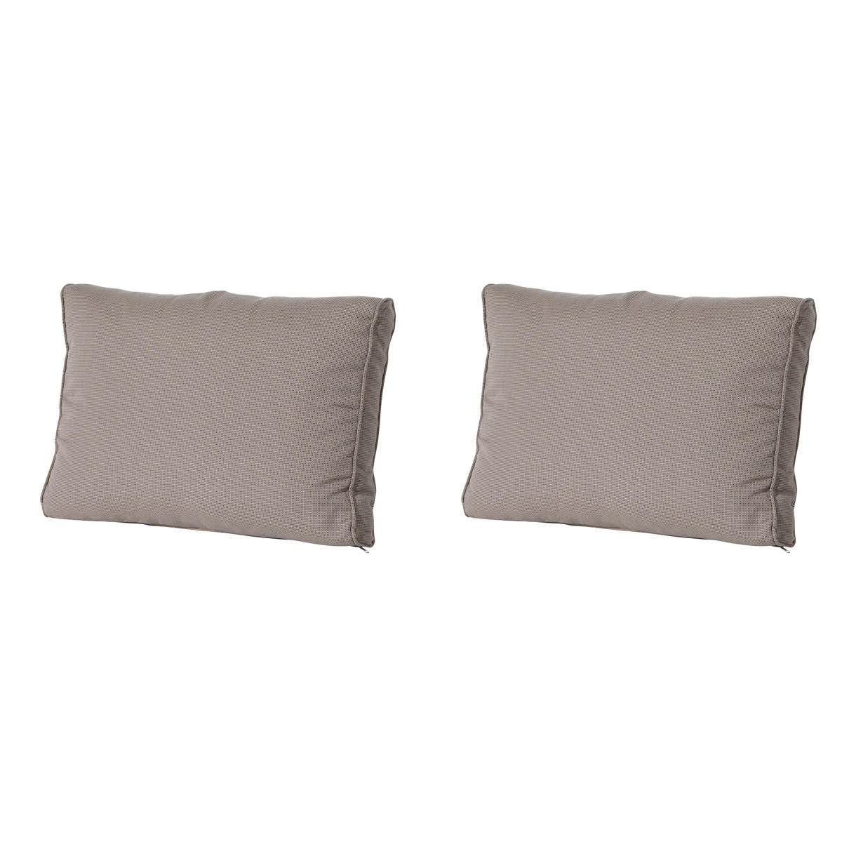 RÜCKENKISSEN Rippe 40/60 cm 2er-Set - Braun, Textil (60/8/40cm) - Madison