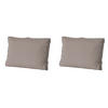 RÜCKENKISSEN Rippe 40/60 cm 2er-Set - Braun, Textil (60/8/40cm) - Madison
