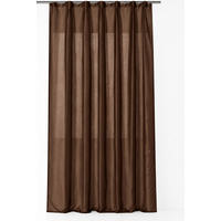 VORHANG Kräuselband 140/245 cm Dunkelbraun Wildseiden Optik - Dunkelbraun, Textil (140/245cm) - TiborTex