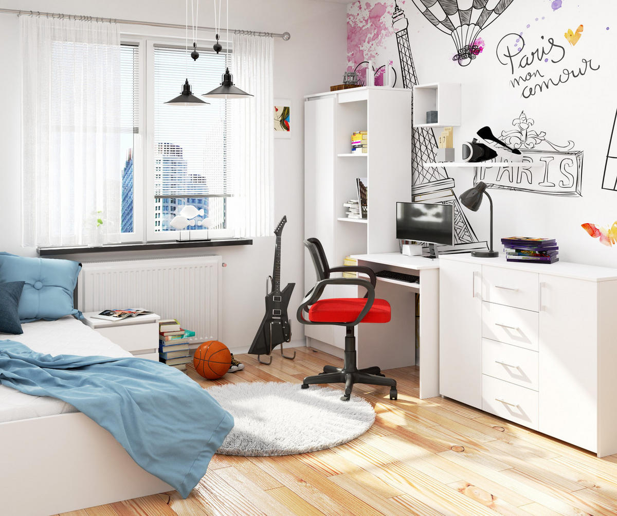 SCHREIBTISCH Weiß 74/68/51 - Weiß, Holzwerkstoff (51/68/74cm) - RAUMHIRSCH FURNITURE