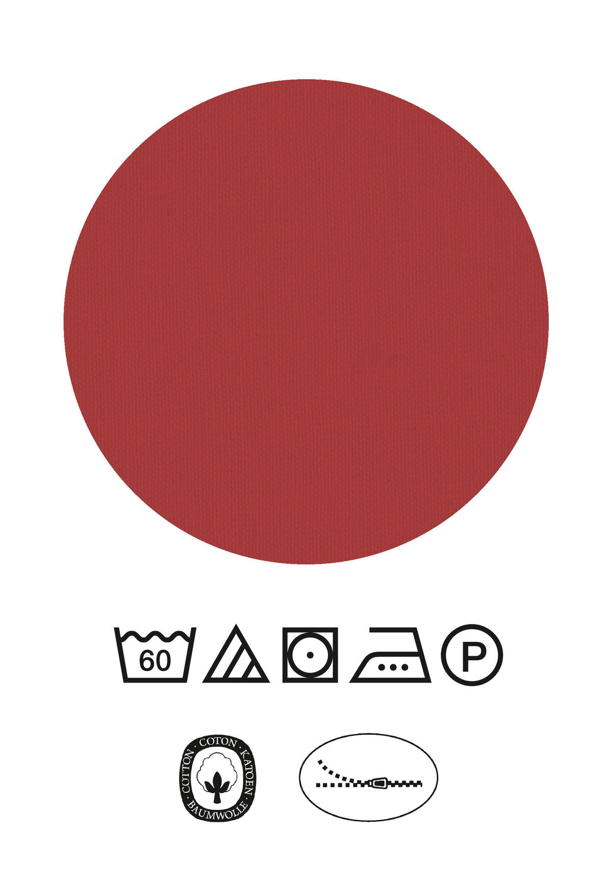 BETTWÄSCHE-GARNITUR Renforcé Karo-streifen rot, 135x200 cm + 80x80 cm - Rot, Textil (135/200cm) - Castell