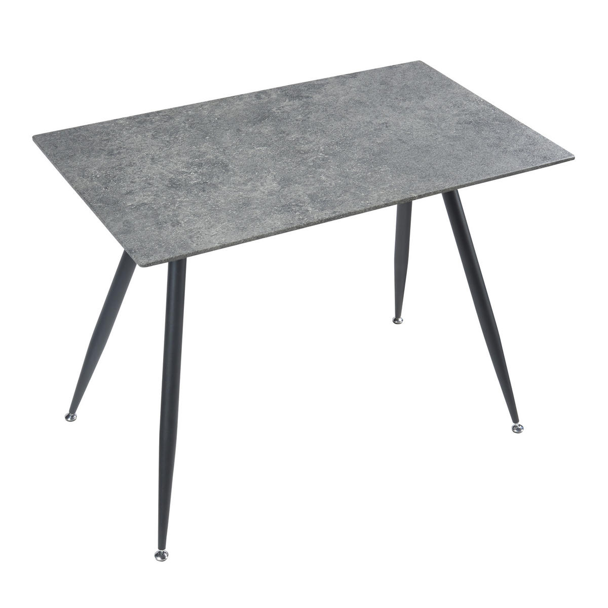ESSTISCH Fitjar - Schwarz/Grau, Holzwerkstoff/Metall (60/100/75cm) - [en.casa]