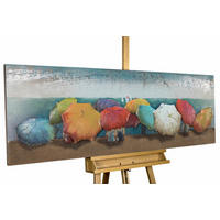 METALLBILD Bunt 144/44 cm - Multicolor, Metall (6/44cm) - KUNSTLOFT
