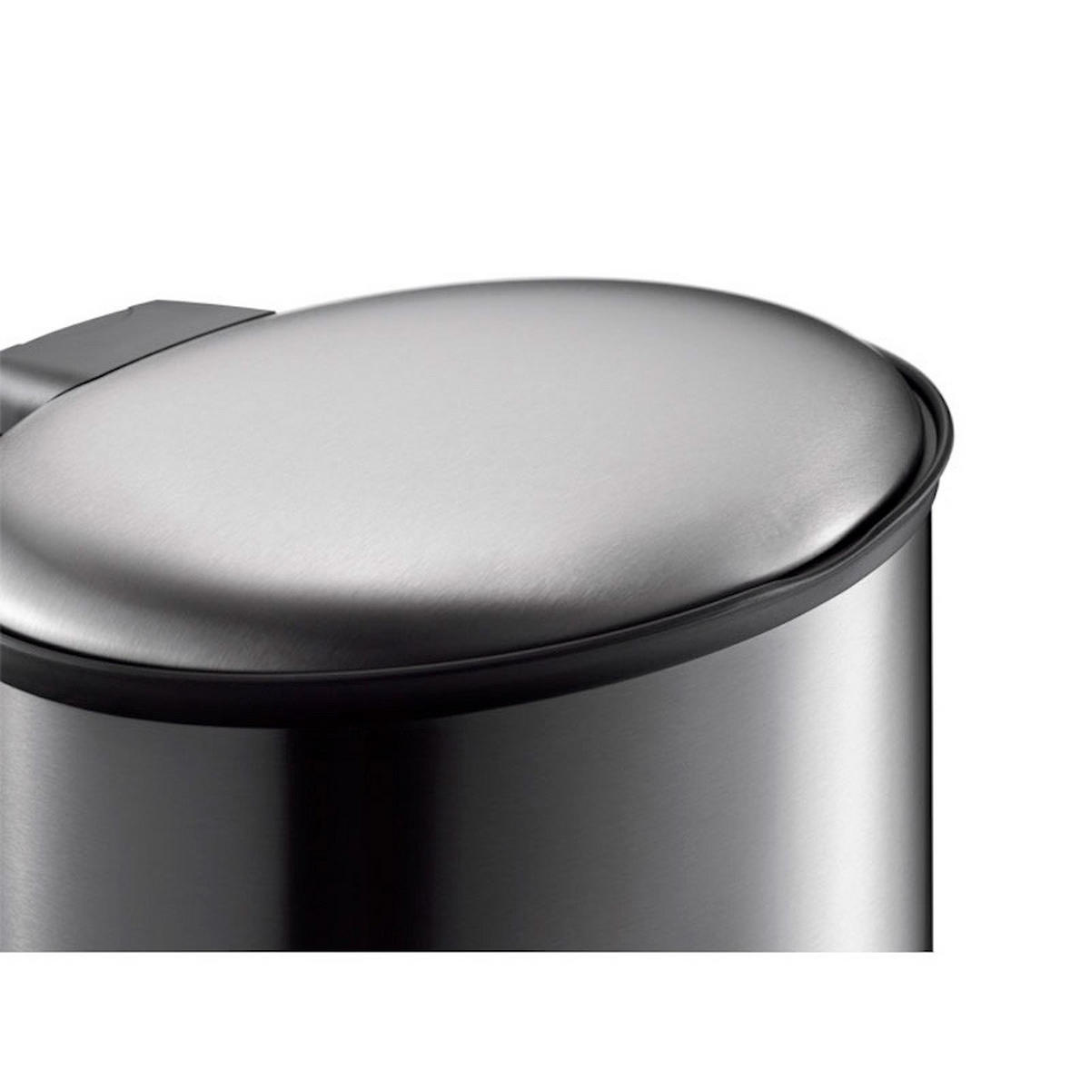 MÜLLEIMER Ellipsenförmiger Aus Gebürstetem Edelstahl 20 Liter Silber - Silberfarben, Metall (32.5/44.8/35.6cm) - PROREGAL