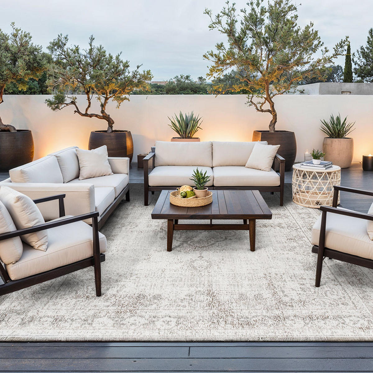 TEPPICH Salt & Pepper Fading World Medallion 170/240 cm - Beige, Textil (170/240cm) - Louis De Poortere