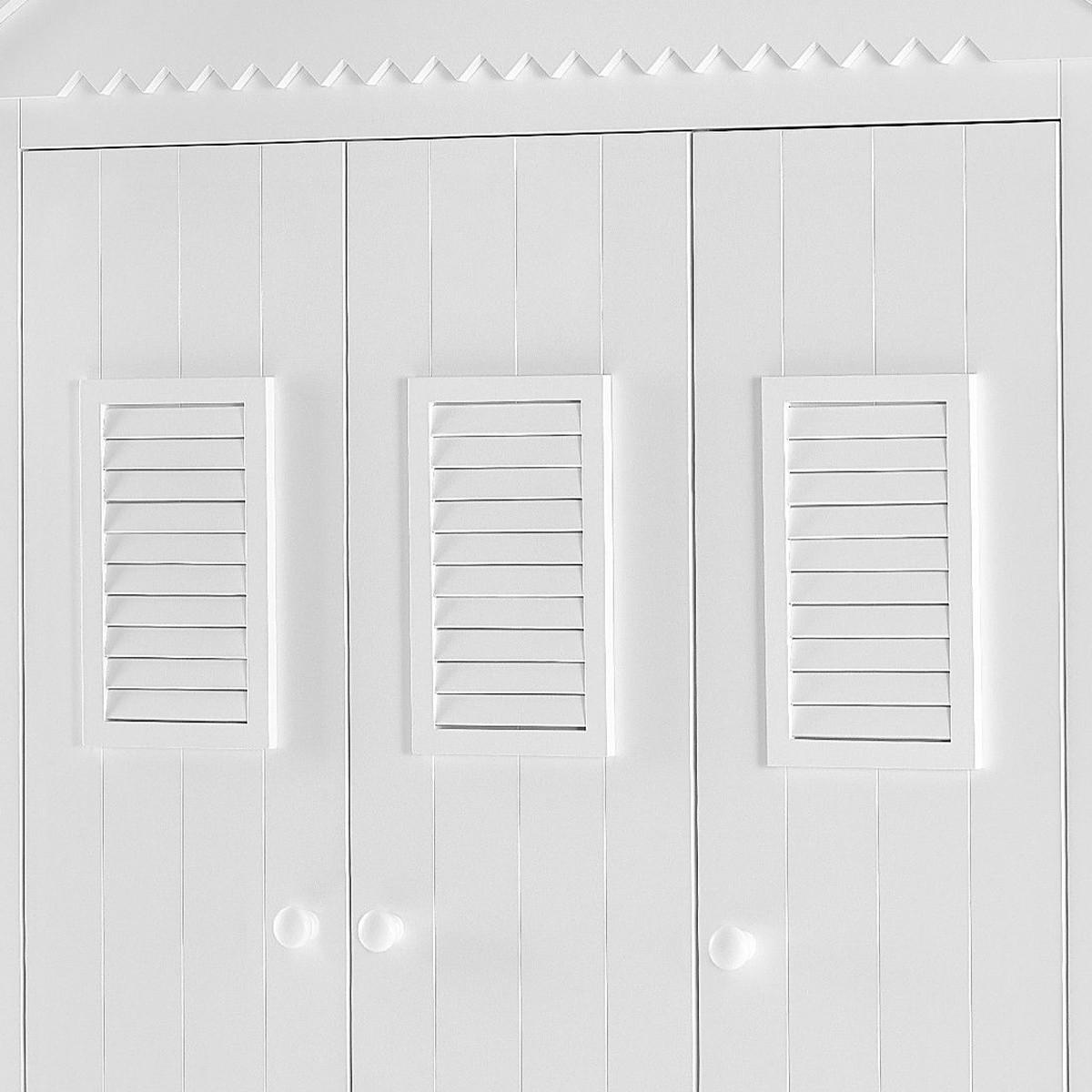 SKŘÍŇ 3DVEŘOVÁ bílá - bílá, kompozitní dřevo (145/216/54.5cm) - Petits-meubles