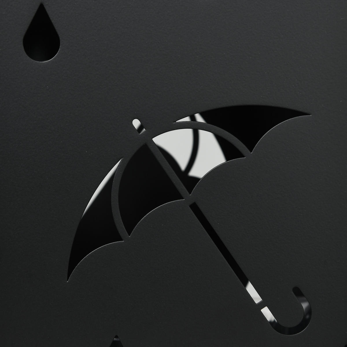 REGENSCHIRMSTÄNDER mit 4 Haken, Stahl 15,5 x 15,5 x 40 cm Schwarz - Schwarz, Metall (15.5/40/15.5cm) - HOMCOM