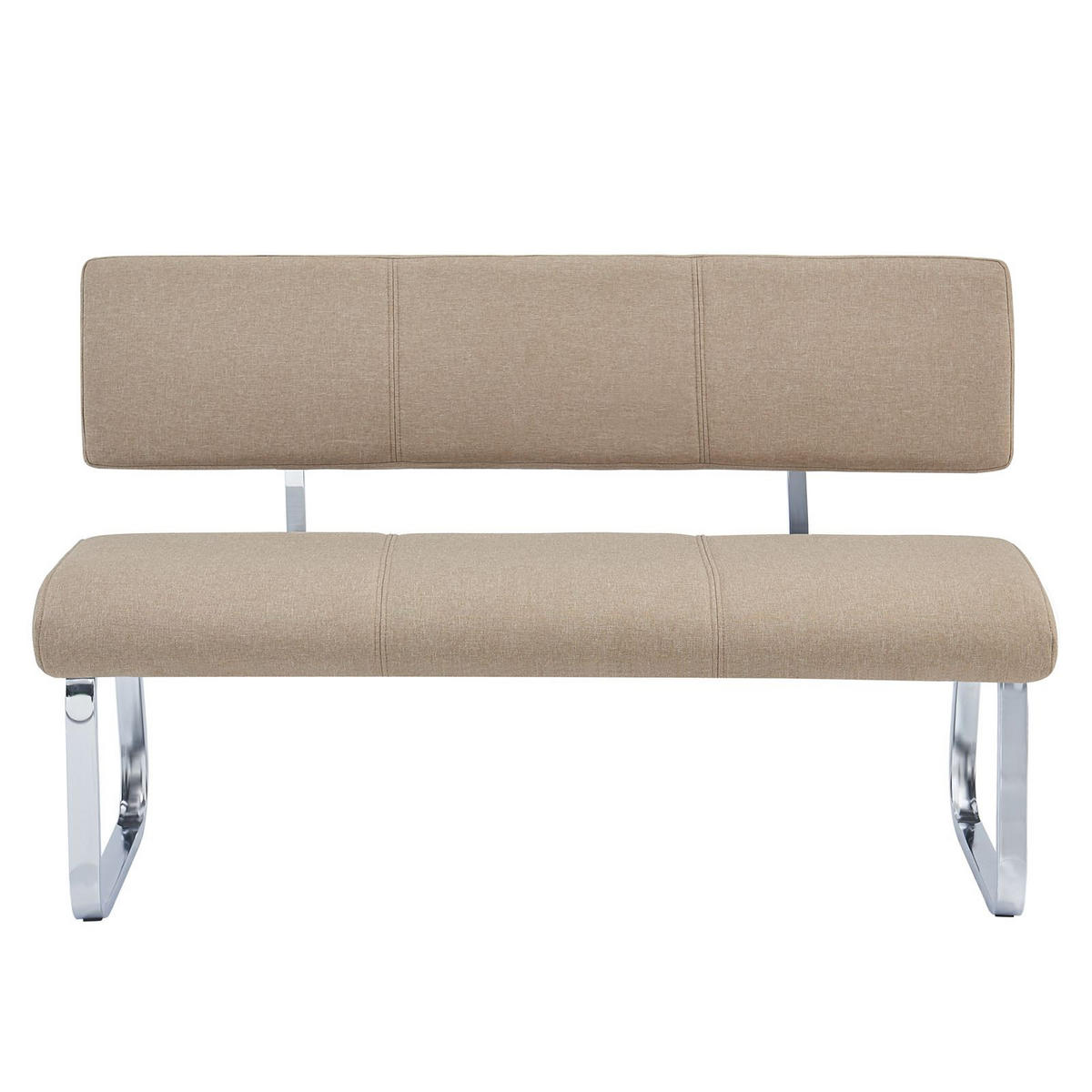 ESSZIMMERBANK VILAS - Beige, Textil/Metall (136/89/59cm) - IDIMEX