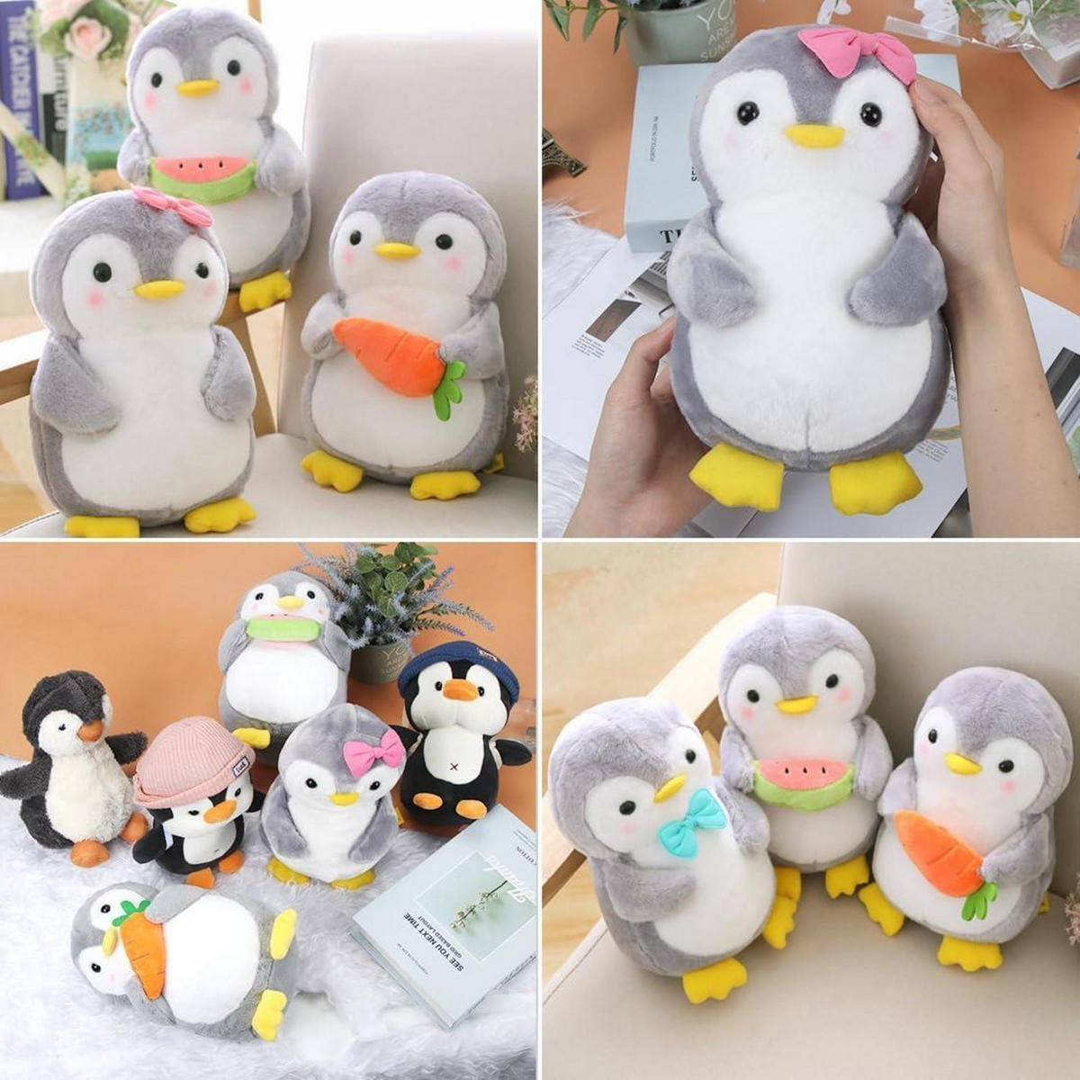 PLÜSCHTIER Pinguin 25 cm Grau - Grau, Textil (15/25cm)
