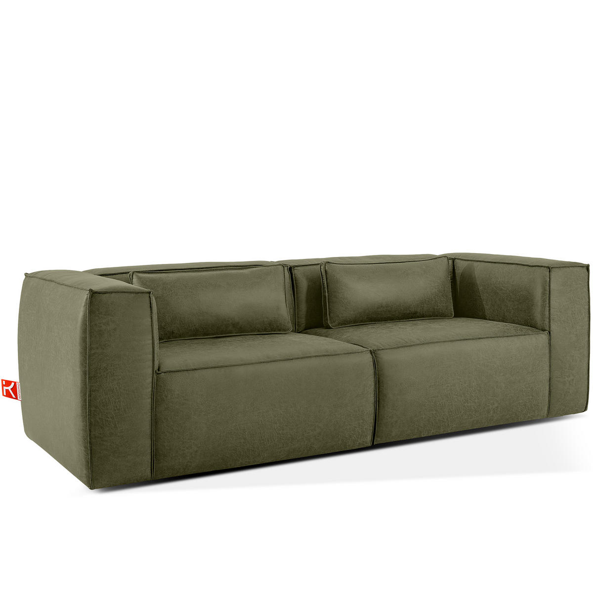 3-SITZER SOFA FEROX, Grün - Grün, Holz/Holzwerkstoff (240/73/96cm) - KONSIMO®